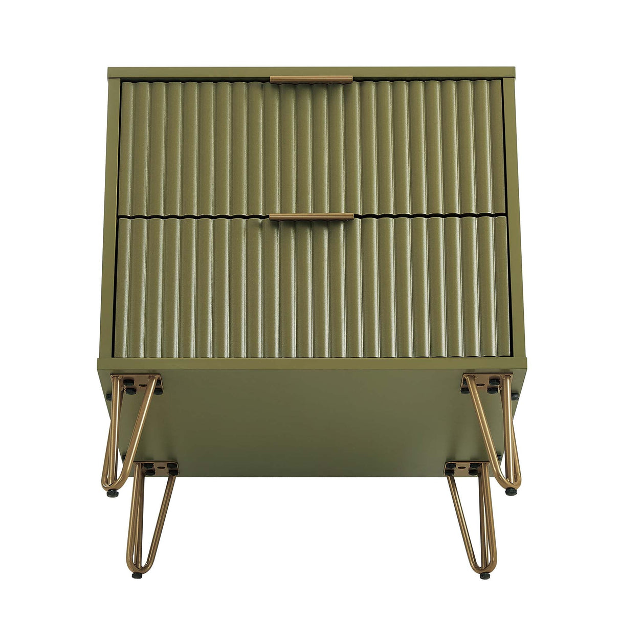 DUMBO 2.0 Nightstand in Olive Green by Manhattan Comfort at Eve Furniture