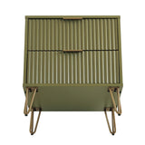 DUMBO 2.0 Nightstand in Olive Green by Manhattan Comfort at Eve Furniture