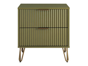 DUMBO 2.0 Nightstand in Olive Green by Manhattan Comfort at Eve Furniture