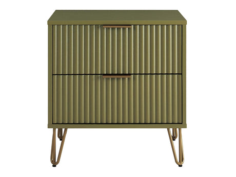 DUMBO 2.0 Nightstand in Olive Green by Manhattan Comfort at Eve Furniture