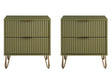 DUMBO 2.0 Nightstand in Olive Green (set of 2) by Manhattan Comfort at Eve Furniture