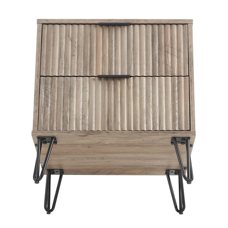 DUMBO 2.0 Nightstand in Rustic Grey by Manhattan Comfort at Eve Furniture