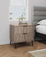DUMBO 2.0 Nightstand in Rustic Grey by Manhattan Comfort at Eve Furniture