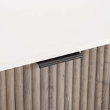 DUMBO 2.0 Nightstand in White and Rustic Grey by Manhattan Comfort at Eve Furniture