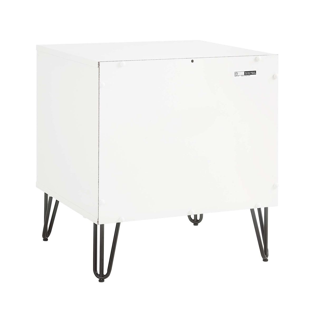 DUMBO 2.0 Nightstand in White and Rustic Grey by Manhattan Comfort at Eve Furniture