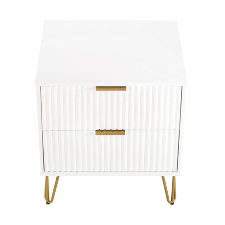 DUMBO 2.0 Nightstand in White by Manhattan Comfort at Eve Furniture