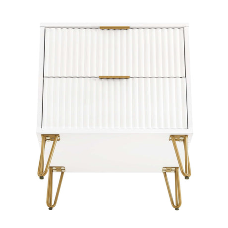 DUMBO 2.0 Nightstand in White by Manhattan Comfort at Eve Furniture