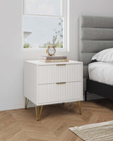 DUMBO 2.0 Nightstand in White by Manhattan Comfort at Eve Furniture