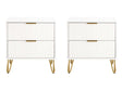 DUMBO 2.0 Nightstand in White (set of 2) by Manhattan Comfort at Eve Furniture