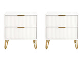 DUMBO 2.0 Nightstand in White (set of 2) by Manhattan Comfort at Eve Furniture