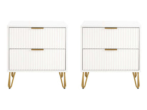 DUMBO 2.0 Nightstand in White (set of 2) by Manhattan Comfort at Eve Furniture