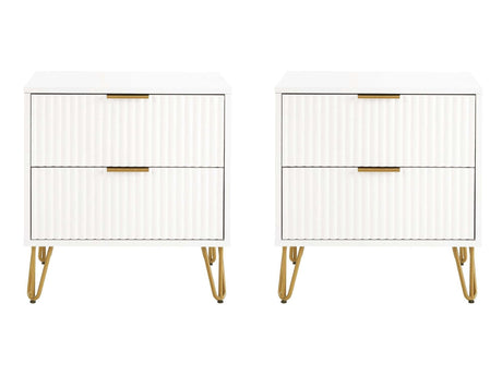 DUMBO 2.0 Nightstand in White (set of 2) by Manhattan Comfort at Eve Furniture