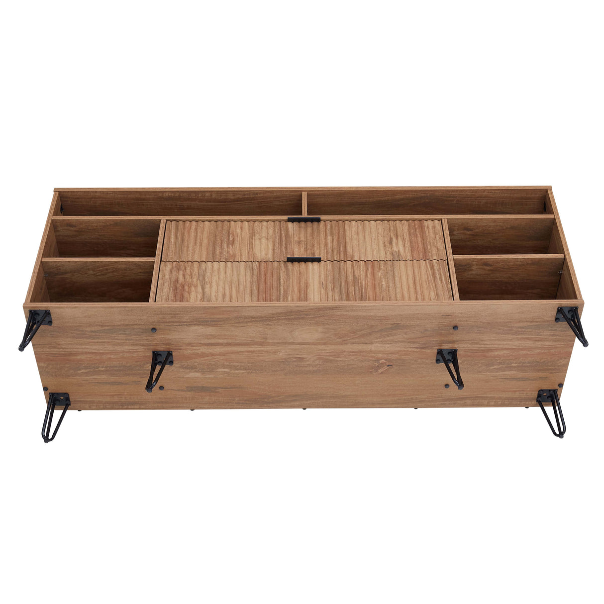 DUMBO 63" TV Stand in Golden Brown by Manhattan Comfort at Eve Furniture