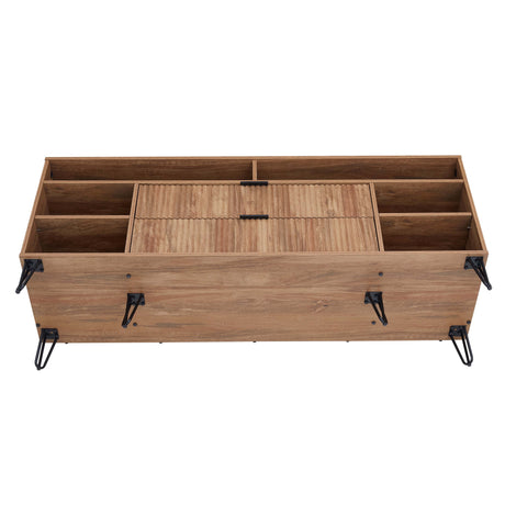 DUMBO 63" TV Stand in Golden Brown by Manhattan Comfort at Eve Furniture