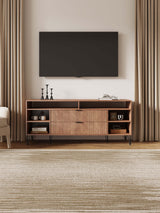 DUMBO 63" TV Stand in Golden Brown by Manhattan Comfort at Eve Furniture