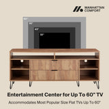 DUMBO 63" TV Stand in Golden Brown by Manhattan Comfort at Eve Furniture