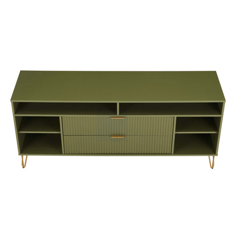 DUMBO 63" TV Stand in Olive Green by Manhattan Comfort at Eve Furniture