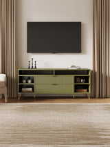 DUMBO 63" TV Stand in Olive Green by Manhattan Comfort at Eve Furniture