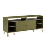 DUMBO 63" TV Stand in Olive Green by Manhattan Comfort at Eve Furniture