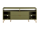 DUMBO 63" TV Stand in Olive Green by Manhattan Comfort at Eve Furniture