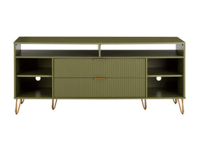 DUMBO 63" TV Stand in Olive Green by Manhattan Comfort at Eve Furniture