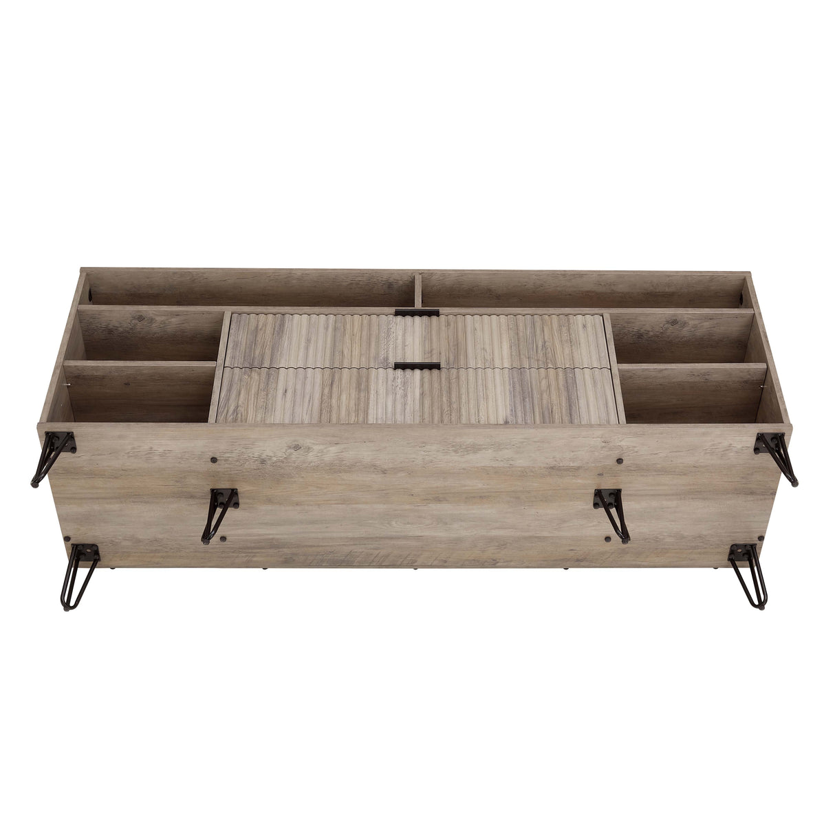 DUMBO 63" TV Stand in Rustic Grey by Manhattan Comfort at Eve Furniture