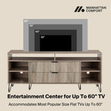 DUMBO 63" TV Stand in Rustic Grey by Manhattan Comfort at Eve Furniture