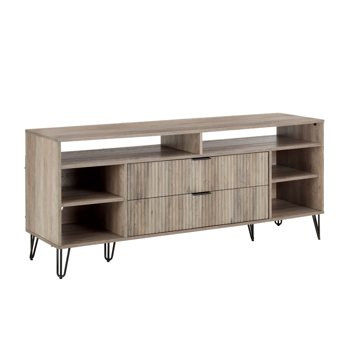 DUMBO 63" TV Stand in Rustic Grey by Manhattan Comfort at Eve Furniture