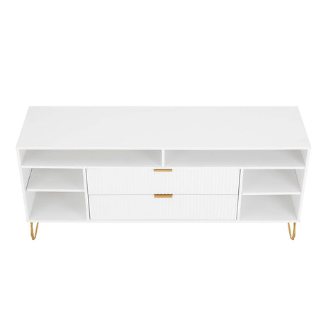 DUMBO 63" TV Stand in White by Manhattan Comfort at Eve Furniture