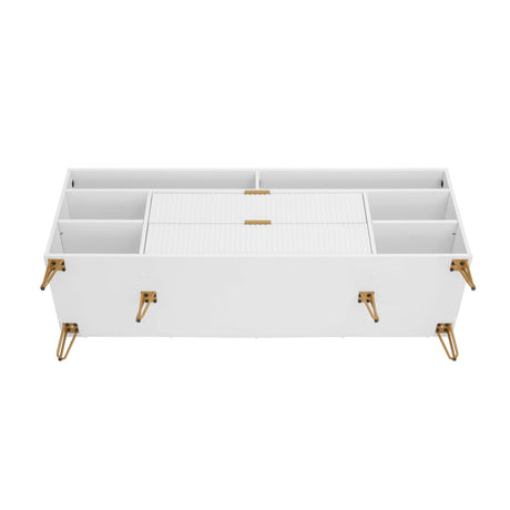 DUMBO 63" TV Stand in White by Manhattan Comfort at Eve Furniture