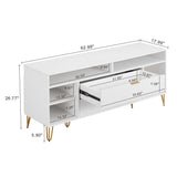 DUMBO 63" TV Stand in White by Manhattan Comfort at Eve Furniture