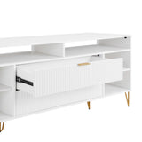 DUMBO 63" TV Stand in White by Manhattan Comfort at Eve Furniture