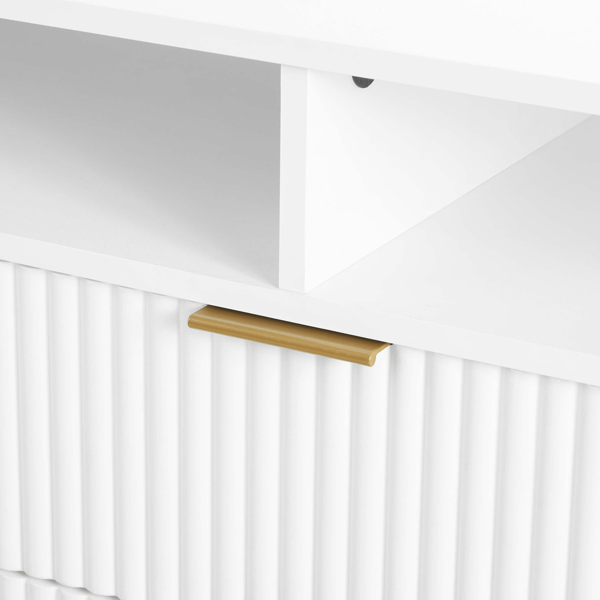 DUMBO 63" TV Stand in White by Manhattan Comfort at Eve Furniture