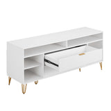 DUMBO 63" TV Stand in White by Manhattan Comfort at Eve Furniture