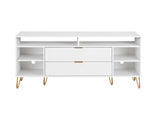 DUMBO 63" TV Stand in White by Manhattan Comfort at Eve Furniture