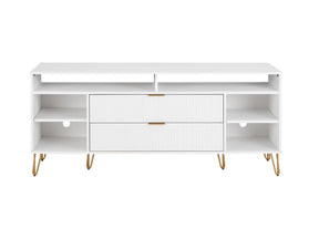 DUMBO 63" TV Stand in White by Manhattan Comfort at Eve Furniture