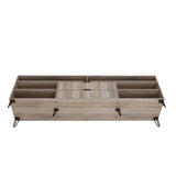 DUMBO 85" TV Stand in Golden Brown by Manhattan Comfort at Eve Furniture