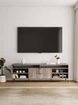 DUMBO 85" TV Stand in Golden Brown by Manhattan Comfort at Eve Furniture