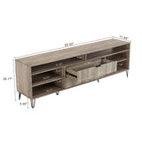 DUMBO 85" TV Stand in Golden Brown by Manhattan Comfort at Eve Furniture