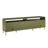 DUMBO 85" TV Stand in Olive Green by Manhattan Comfort at Eve Furniture