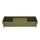 DUMBO 85" TV Stand in Olive Green by Manhattan Comfort at Eve Furniture