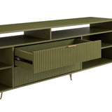 DUMBO 85" TV Stand in Olive Green by Manhattan Comfort at Eve Furniture