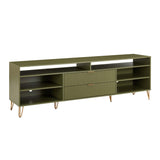 DUMBO 85" TV Stand in Olive Green by Manhattan Comfort at Eve Furniture