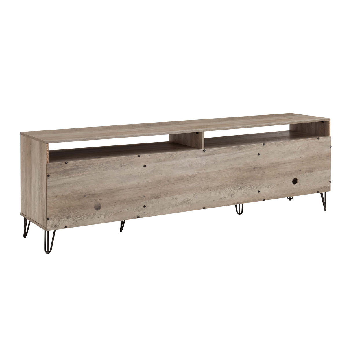 DUMBO 85" TV Stand in Rustic Grey by Manhattan Comfort at Eve Furniture