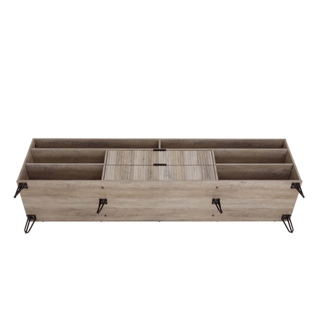 DUMBO 85" TV Stand in Rustic Grey by Manhattan Comfort at Eve Furniture