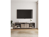 DUMBO 85" TV Stand in Rustic Grey by Manhattan Comfort at Eve Furniture