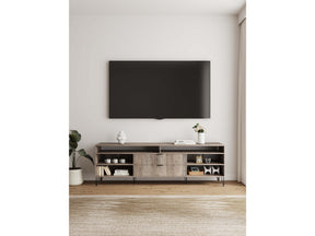 DUMBO 85" TV Stand in Rustic Grey by Manhattan Comfort at Eve Furniture