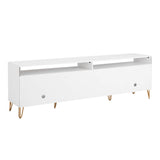 DUMBO 85" TV Stand in White by Manhattan Comfort at Eve Furniture