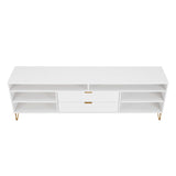 DUMBO 85" TV Stand in White by Manhattan Comfort at Eve Furniture