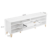 DUMBO 85" TV Stand in White by Manhattan Comfort at Eve Furniture